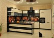 Кухонная панель «Огненные цветы»