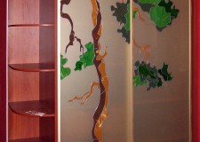 Витражный шкаф-купе «прекрасное дерево»