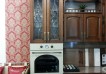 Витраж Тиффани для кухонного фасада с хрустальными элементами