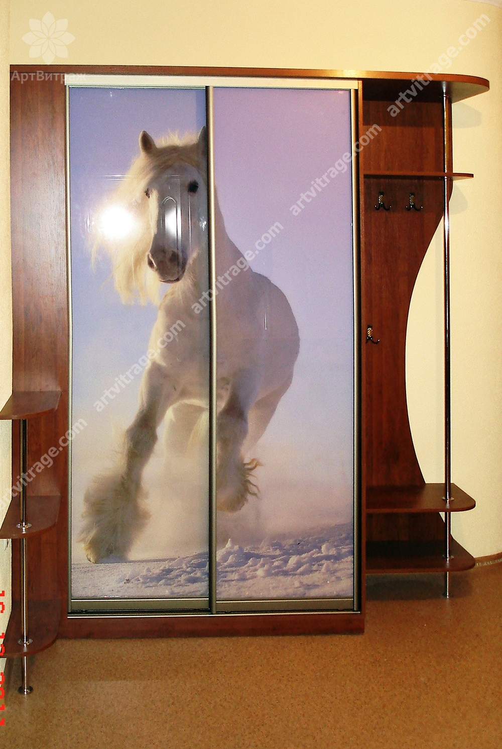Шкаф-купе с фотовитражом «Белая лошадь»